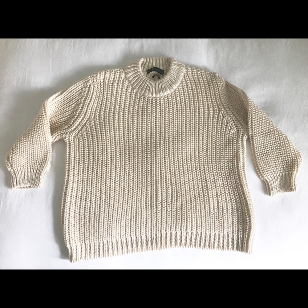 Zara Chunky Oversized Sweater Cream